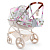 Игрушечная коляска для кукол Эшли Happy Baby 331956 сиреневые цветы